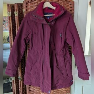 Land's End Dark Magenta Squall Waterproof Parka